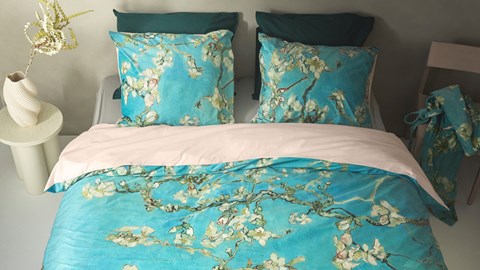 Dekbedovertrek Almond Blossom de Velours, blauw