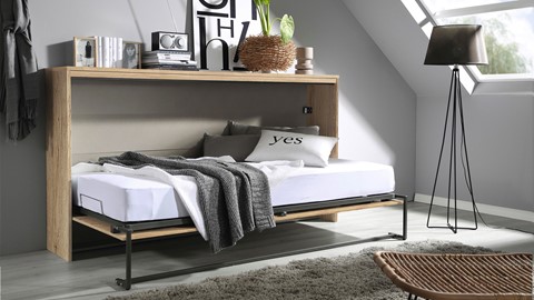 Opklapbed Albero, eiken