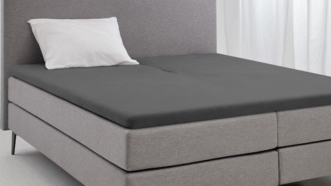 Hoeslaken Jersey Kyoto splittopper, antraciet