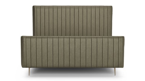 Bed Ruby velvet glow, dark green
