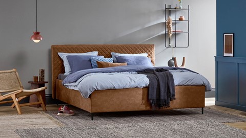 Opbergbed Diamond, camel