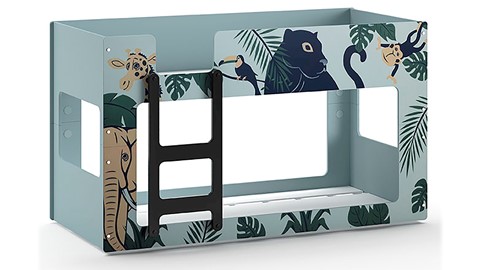Stapelbed Luca Jungle, mintgroen