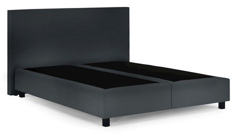 Boxspring Autentik vlak zonder matras, anthracite