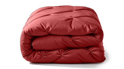HappyBed Pinch Pleat - dekbed zonder overtrek, terracotta