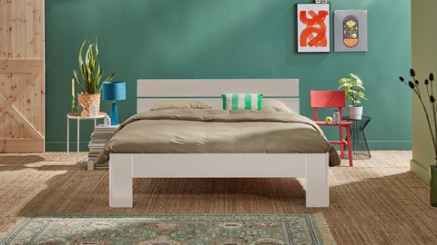Bed Fresh met hoofdbord, wit