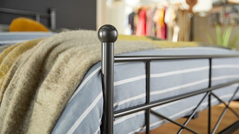 Bed Milano, antraciet