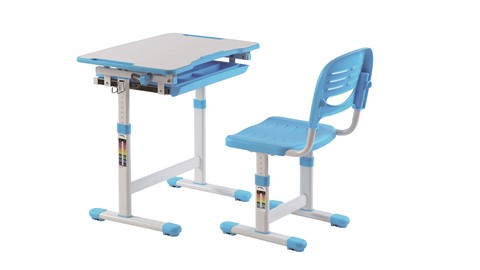 Bureau met bureaustoel Comfortline 201, blauw