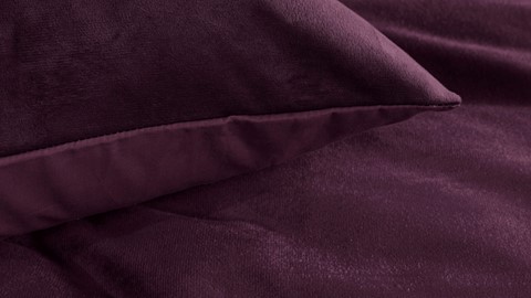 Dekbedovertrek Velvety, burgundy