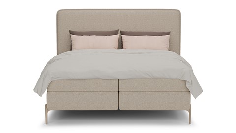 Boxspring Quartz - Linen touch, beige