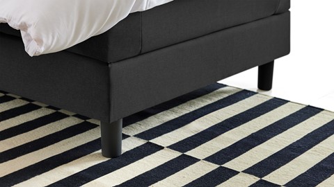 Box Ambra vlak met gestoffeerd matras, dark grey