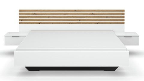 Bed Alva met nachtkastjes, alpine wit/artisan
