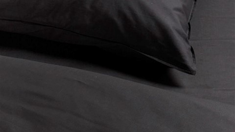 Dekbedovertrek Cotton Uni, anthracite