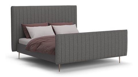 Bed Ruby linen touch, dark grey