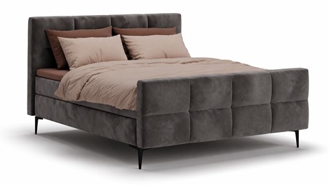 Boxspring Crystal - Velvet glow, dark grey