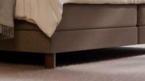 Elektrische boxspring Ridge met Kårlsson Excellence matras, grey