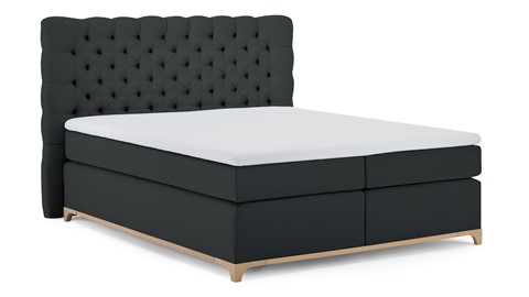 Boxspring Unik Elit vlak met gestoffeerd matras, anthracite