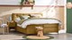 Opbergbox Citrine met gestoffeerd matras, ocre