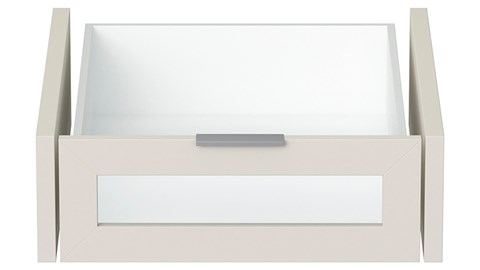 Binnenschuifla glas kast Compact, Kixx en Switchline, wit