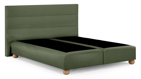 Boxspring Solid Lina vlak zonder matras, green