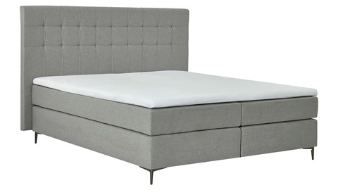 Boxspring Jade vlak met gestoffeerd matras, grey