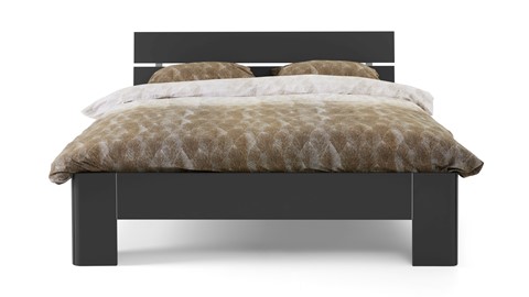 Bed Fresh 450 met hoofdbord, antraciet