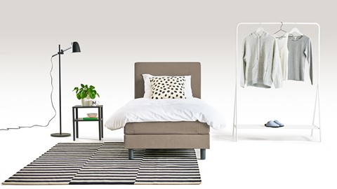 Box Ambra vlak met gestoffeerd matras, taupe