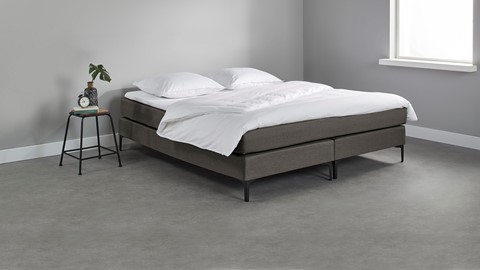 Box Southampton met gestoffeerd matras, donkergrijs