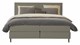 Boxspring Opal vlak met gestoffeerd matras, taupe