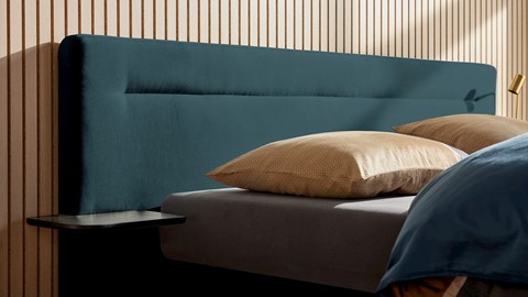 Boxspring Element Hallbar vlak met Balance matras, teal