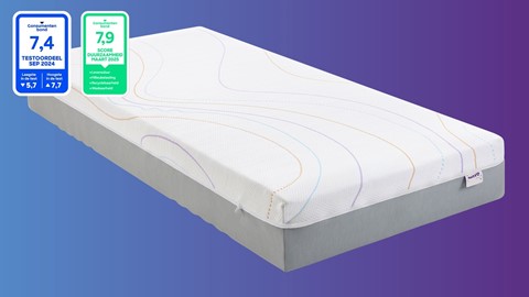 Matras Wave met Consumenten bond logo's