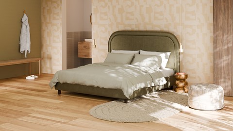 Een bed in een kamer