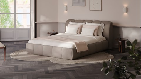 Een bed in een kamer