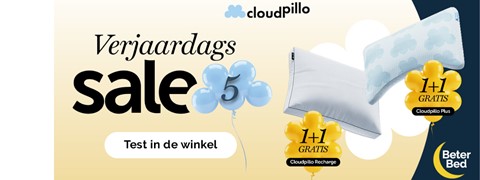 een wit kussen en ballonnen