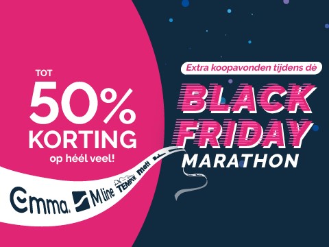 een roze-blauwe promotieposter