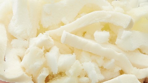 Een close-up van een wit roomijs