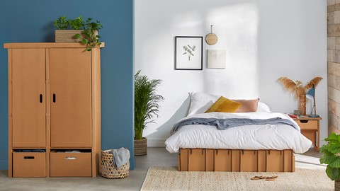 Paper Bed, 100% kartonnen slaapkamerproducten