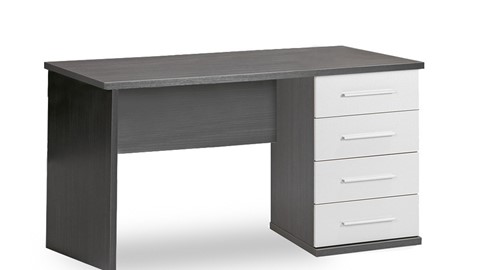 Bureau Woody antraciet met wit