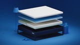 Een matras in een stapel