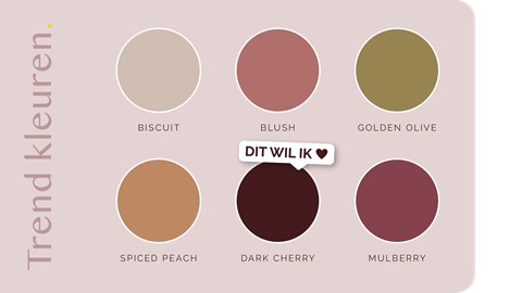 kleuren van de trend