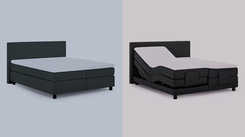 een bed met een bedframe