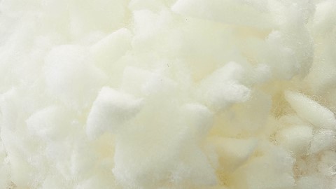 Een close-up van een stapel katoen