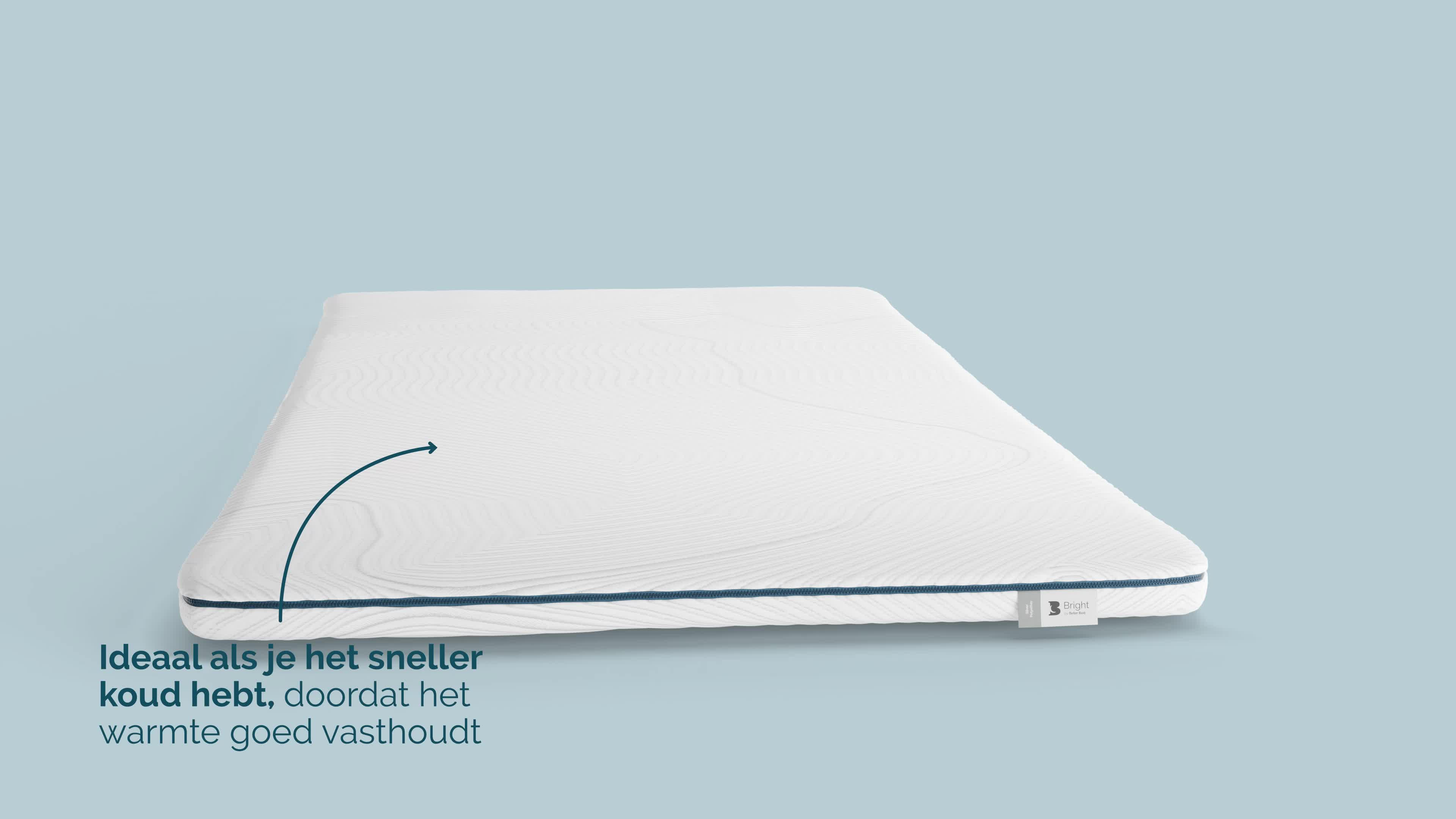 Topper B Bright Silver Polyether | Beter Bed