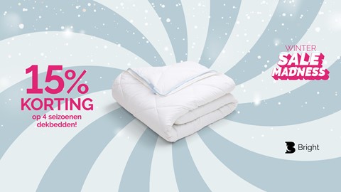 een witte deken op een blauw-witte wervelende achtergrond