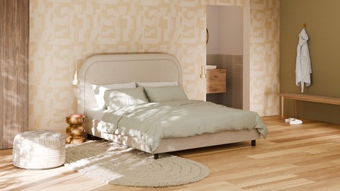 een bed in een kamer