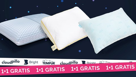 Een groep hoofdkussens op een blauwe achtergrond