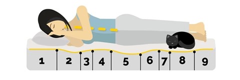 Illustratie matras 9 comfortzones