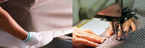 Close-up van een persoon die een laptop gebruikt