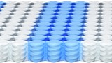 een blauw-witte matras
