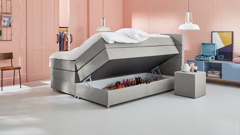 walgelijk Pionier Opmerkelijk Boxspring met opbergruimte kopen? Shop online | Beter Bed