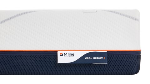 een witte en blauwe matras